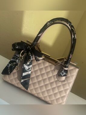 Twilly Silk Handbag Headband Neck Tie Scarf Great with Dior Black Gold